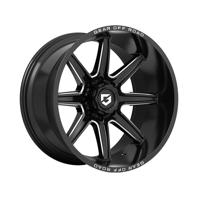 Gear Off-Road Milled Gloss Black Ridge Wheels | RealTruck