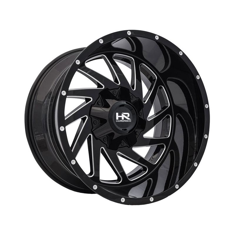 Hardrock Milled Gloss Black Crusher Wheels | RealTruck