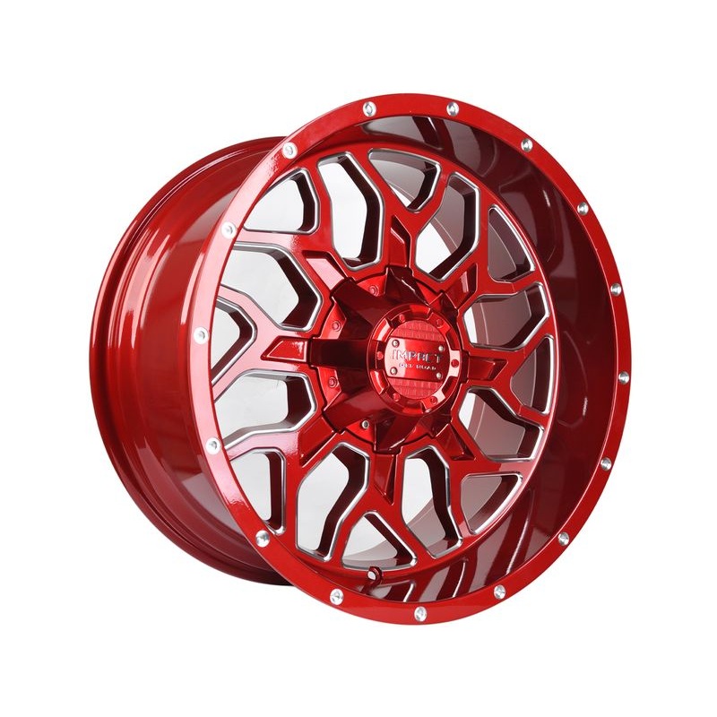 Impact Off-Road Milled Red 813 Wheels | RealTruck