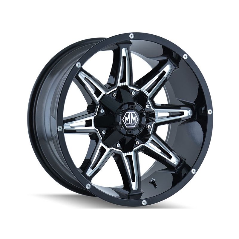 Mayhem Machined Black Rampage Wheels | RealTruck