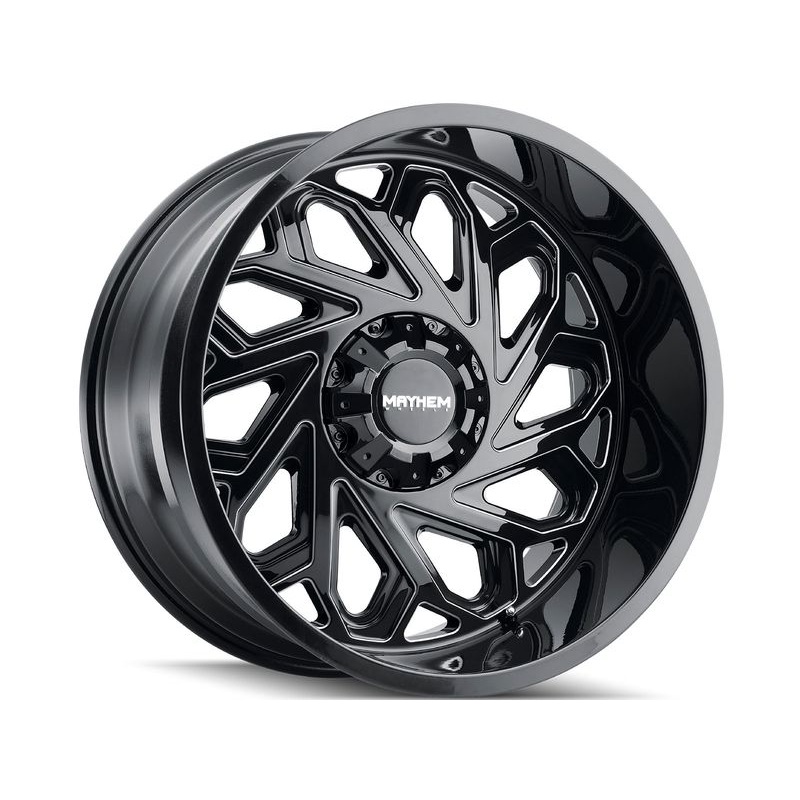 Mayhem Milled Gloss Black Essex Wheels | RealTruck