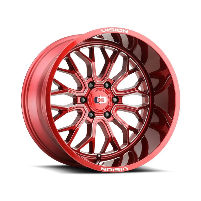 Vision Milled Red Riot Wheels | RealTruck