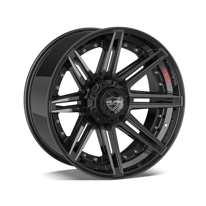 4Play Brushed Black 4P08 Wheels | RealTruck