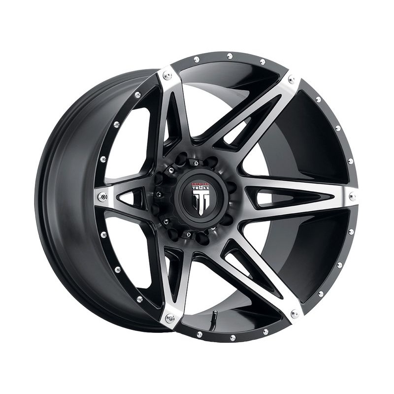 American Truxx Machined Gloss Black AT-1902 Kutz Wheels | RealTruck