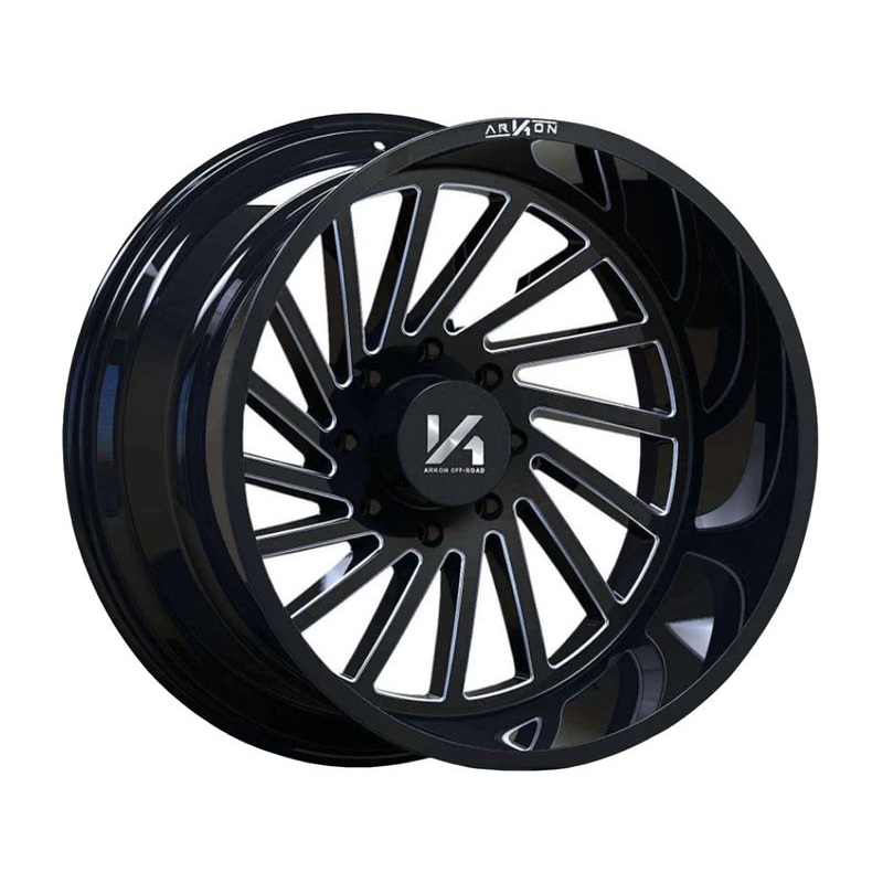 Arkon Off-Road Milled Gloss Black Caesar Wheels | RealTruck