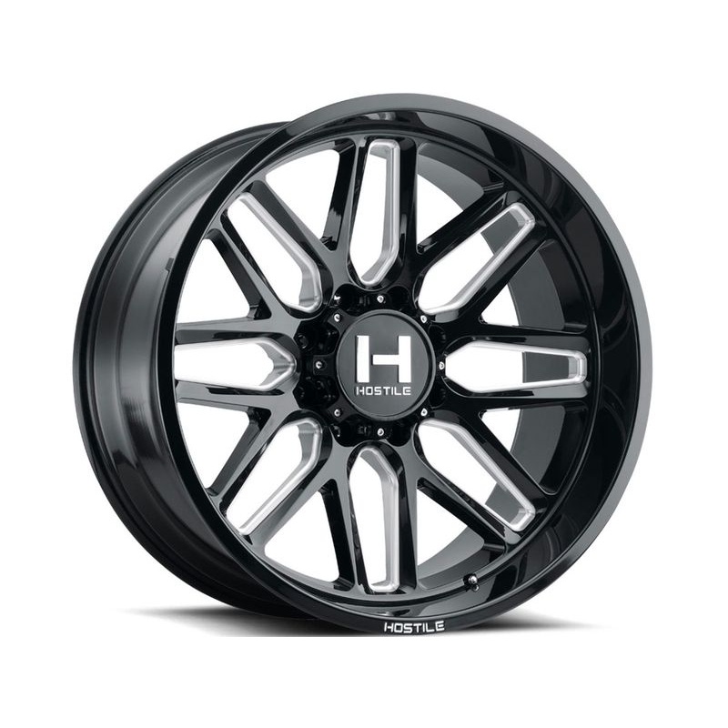 Hostile Milled Gloss Black Vulcan Wheels | RealTruck