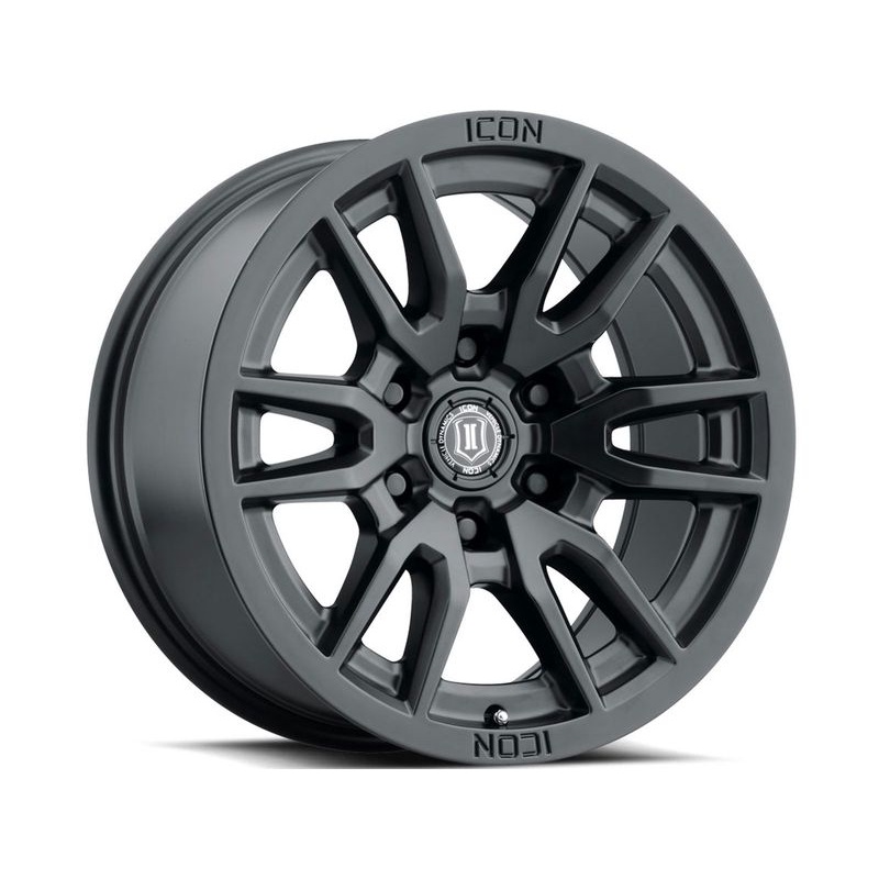 Icon Matte Black Vector 6 Wheels | RealTruck
