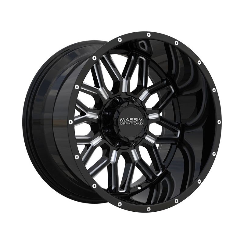 Massiv Off-Road Milled Gloss Black OR-1 Wheels | RealTruck