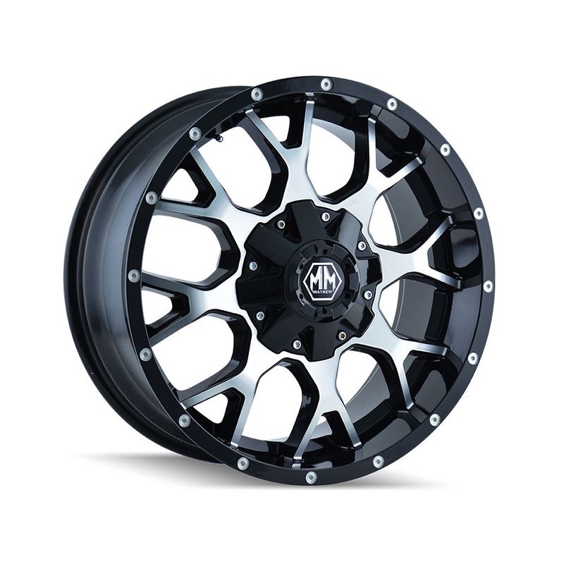 Mayhem Machined Black Warrior Wheels | RealTruck