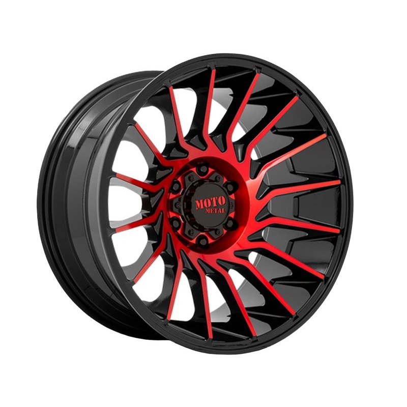 Moto Metal Black & Red MO807 Shockwave Wheels | RealTruck
