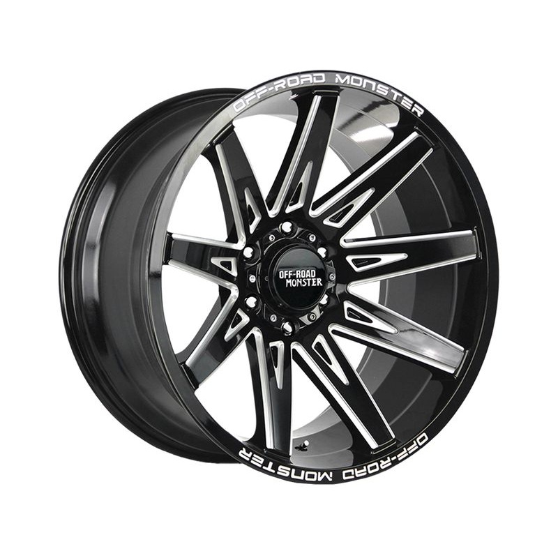 Off-Road Monster Milled Gloss Black M25 Wheels | RealTruck