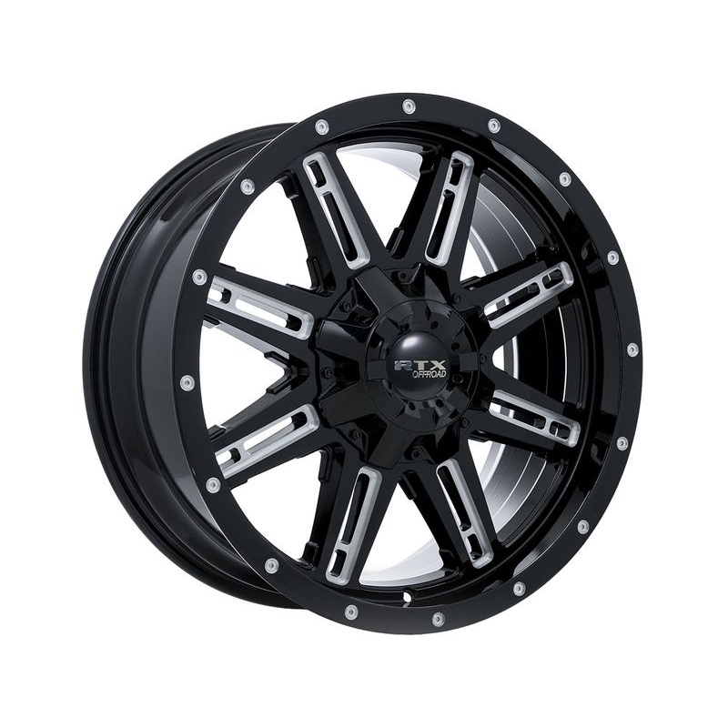 RTX Off-Road Milled Gloss Black Ravine Wheels | RealTruck