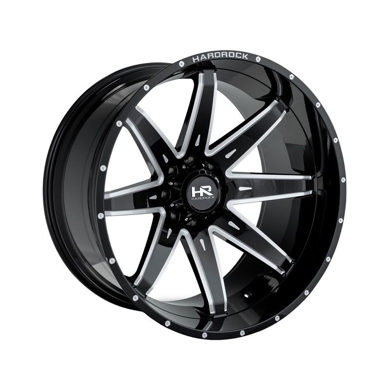 Hardrock Milled Gloss Black PainKiller Wheels | RealTruck