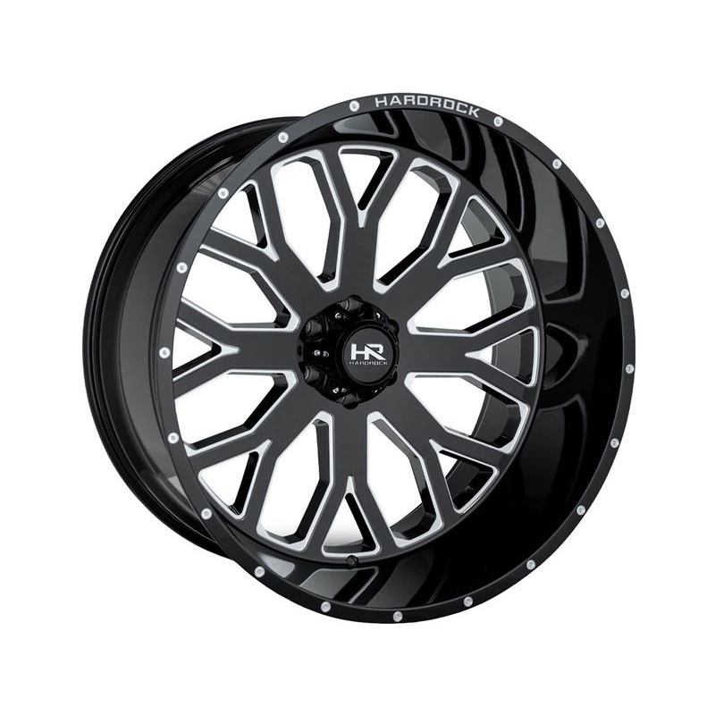 Hardrock Milled Gloss Black Slammer Wheels | RealTruck