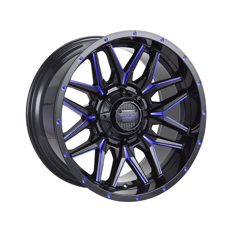 Impact Off-Road Gloss Black & Blue 819 Wheels | RealTruck