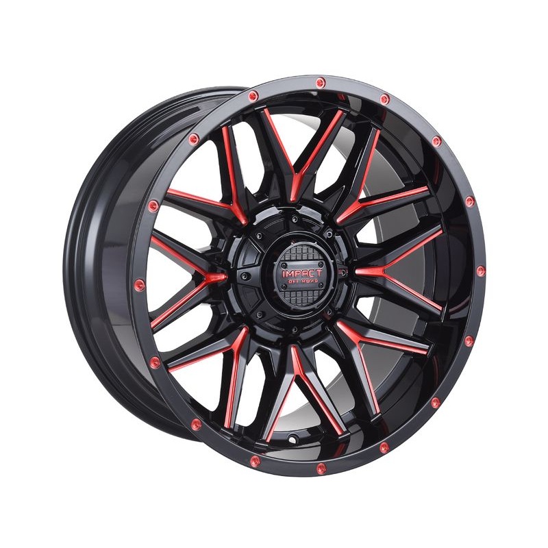 Impact Off-Road Gloss Black & Red 819 Wheels | RealTruck