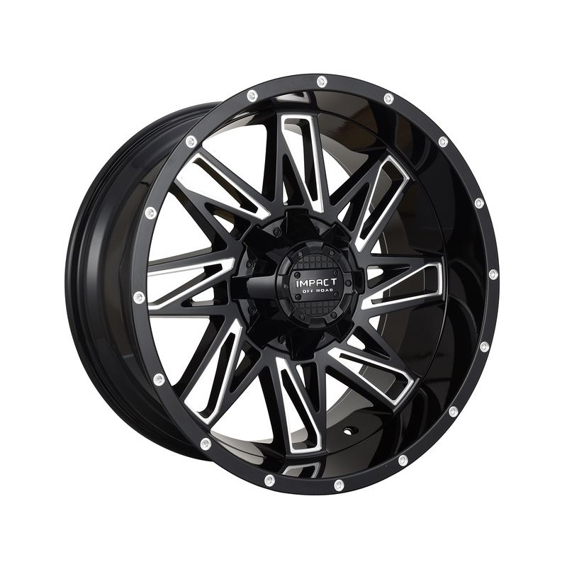 Impact Off-Road Milled Gloss Black 814 Wheels | RealTruck