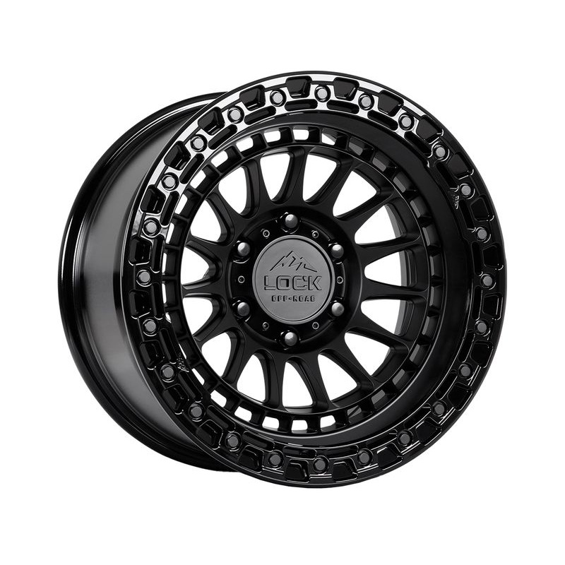 Lock Off-Road Matte & Gloss Black Mojave Wheels | RealTruck