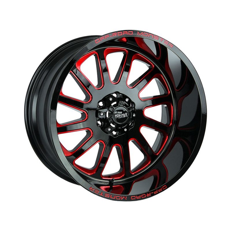 Off-Road Monster Black & Red M17 Wheels | RealTruck