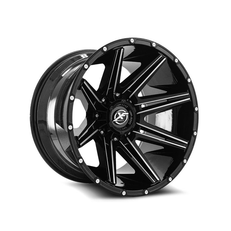 XF Offroad Milled Gloss Black XF-220 Wheels | RealTruck