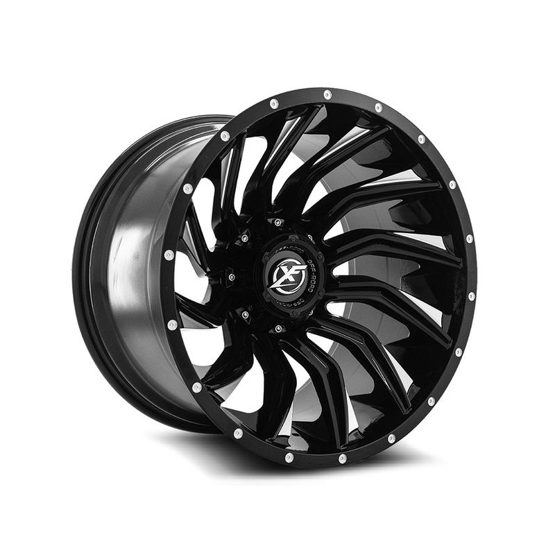 XF Offroad Milled Gloss Black XF-224 Wheels | RealTruck