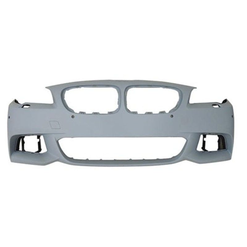 BMW 5 Series Saloon 2013-2017 Front Bumper With Sensor Holes With Wash Jet Holes (M-Sport Models) Primed