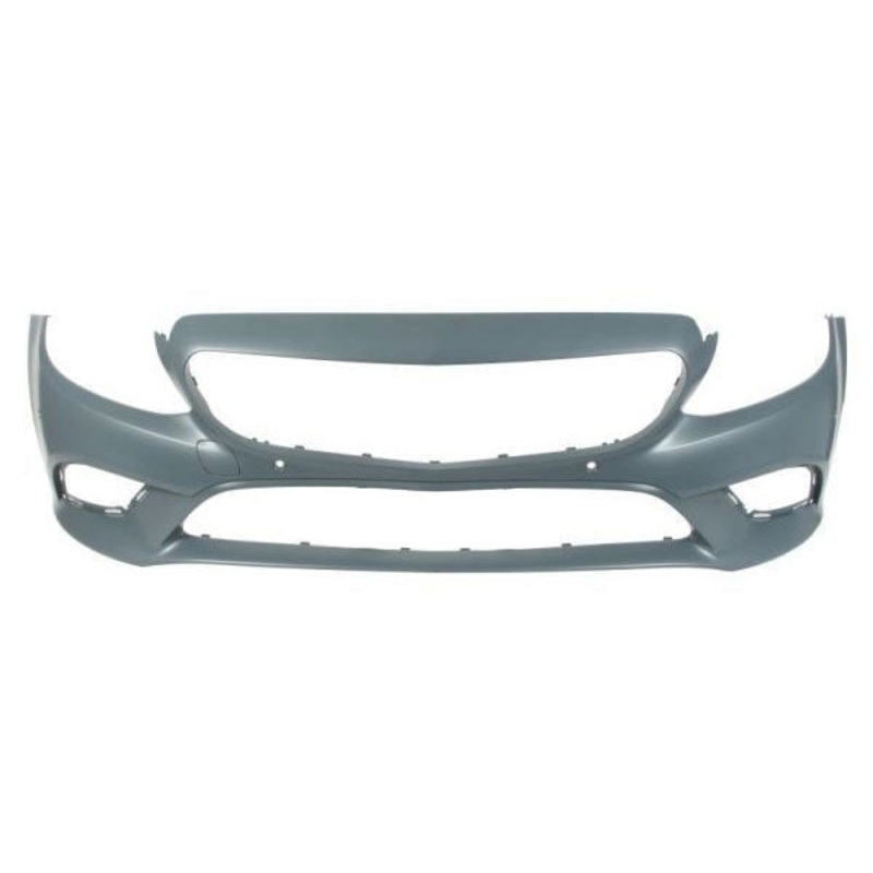 Mercedes C-Class Estate 2018-2022 Front Bumper With Sensor Holes No Camera Hole (SE & Sport Models) Primed