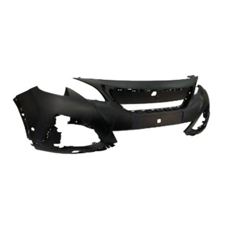 Peugeot 3008 Hatchback 2017-2021 Front Bumper With Sensor Holes With Camera Hole No Adaptive Cruise (Models With LED Headlamps) Primed