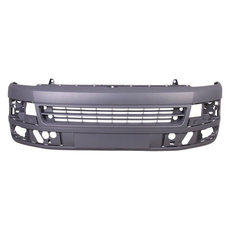 Volkswagen Transporter Van 2010-2015 Front Bumper No Sensor Holes No Wash Jet Holes (With Template To Drill Holes) Fits 2010 to 2013 Models – Light Grey