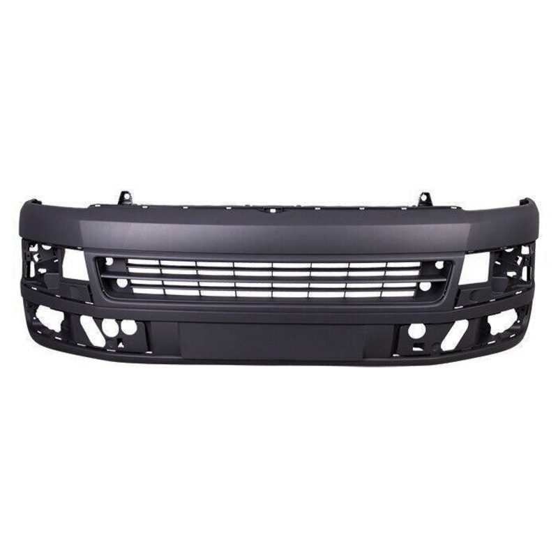 Volkswagen Transporter Van 2010-2015 Front Bumper No Sensor Holes No Wash Jet Holes (With Template To Drill Holes) Fits 2013 to 2015 Models – Dark Grey