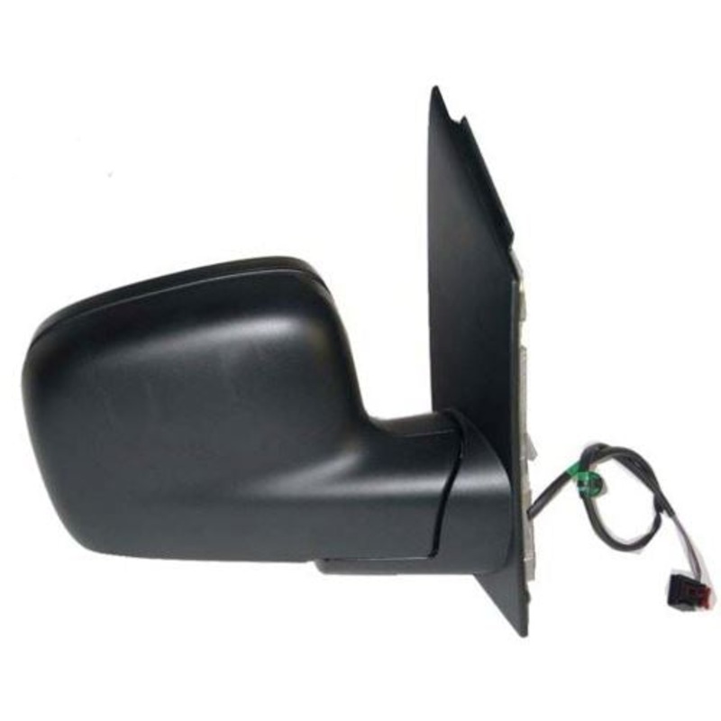 Volkswagen Caddy Van 2015-2021 Door Mirror Electric Heated Manual Fold No Aerial (Glass Height 20cm) Black Cover Driver Side R