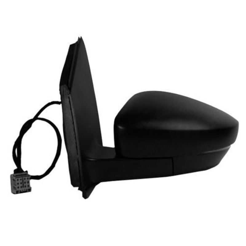 Volkswagen Polo 3 Door Hatchback 2014-2017 Door Mirror Electric Heated Manual Fold 6 Pin Square Connector – Black Cover Passenger Side L