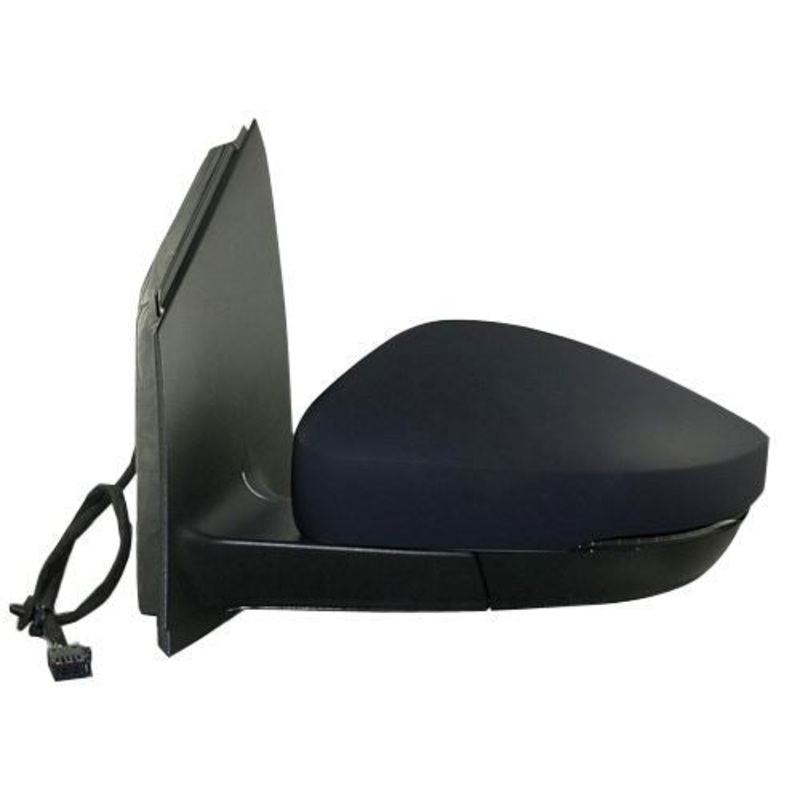 Volkswagen Polo 3 Door Hatchback 2014-2017 Door Mirror Manual Not Heated 10 Pin Oblong Connector – Black Cover Passenger Side L