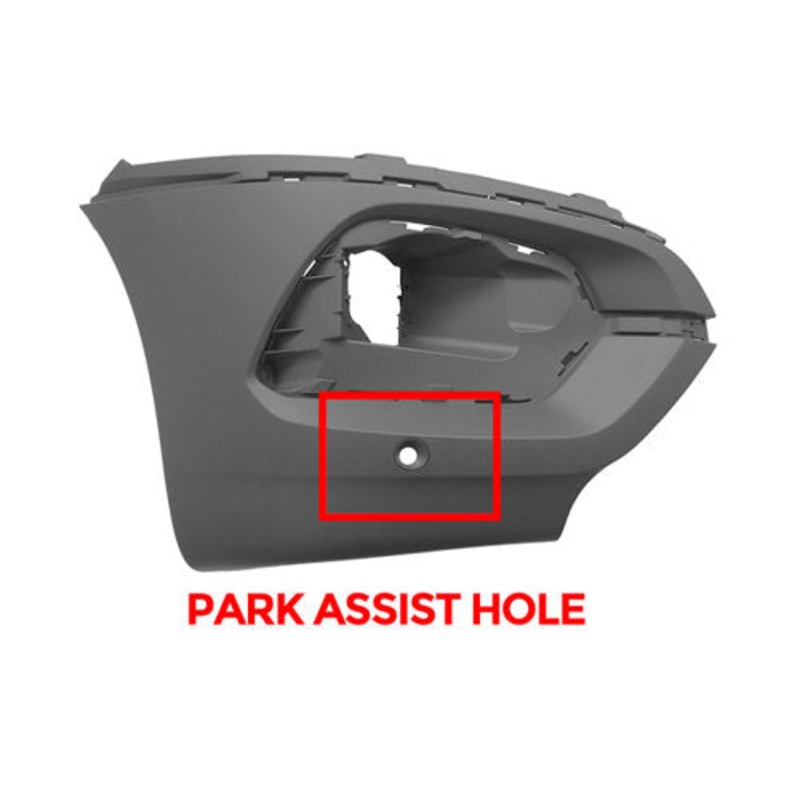 Vauxhall Combo Van 2018-2024 Front Bumper Corner With Blind Spot Assist Hole Primed – Driver Side R