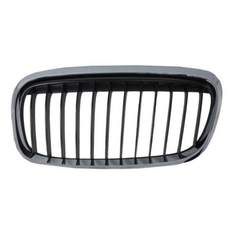 BMW 2 Series Gran Tourer Hatchback 2015-2018 Front Grille With Black Slats & Chrome Surround (Sport Models) Passenger Side L Black & Chrome