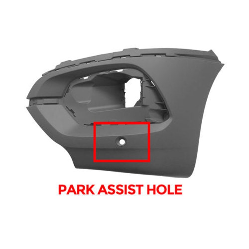Vauxhall Combo Van 2018-2024 Front Bumper Corner With Blind Spot Assist Hole Primed – Passenger Side L