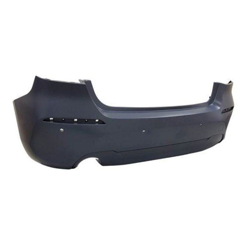 BMW 1 Series 5 Door Hatchback 2019-2024 Rear Bumper With Sensor Holes Single Exhaust Hole Type (Not M-Sport Models) Primed