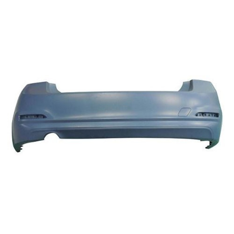 BMW 3 Series 4 Door Saloon 2015-2019 Rear Bumper Single Exhaust Type No Sensor Holes (With Template To Drill Sensors) SE Models Only Primed