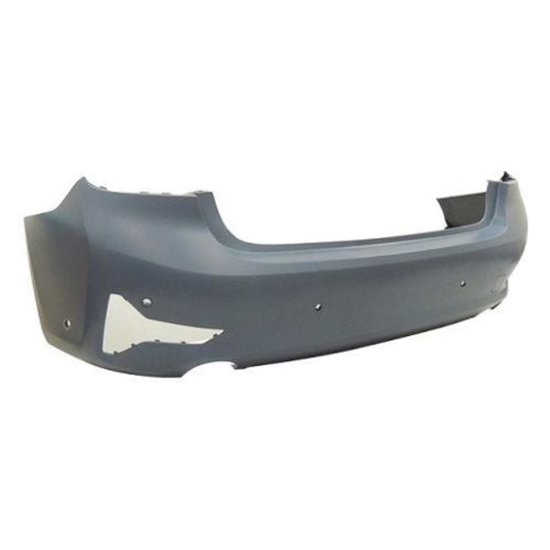 BMW 3 Series 4 Door Saloon 2019-2023 Rear Bumper With Sensor Holes With Park Assist Holes (Standard Models) Primed