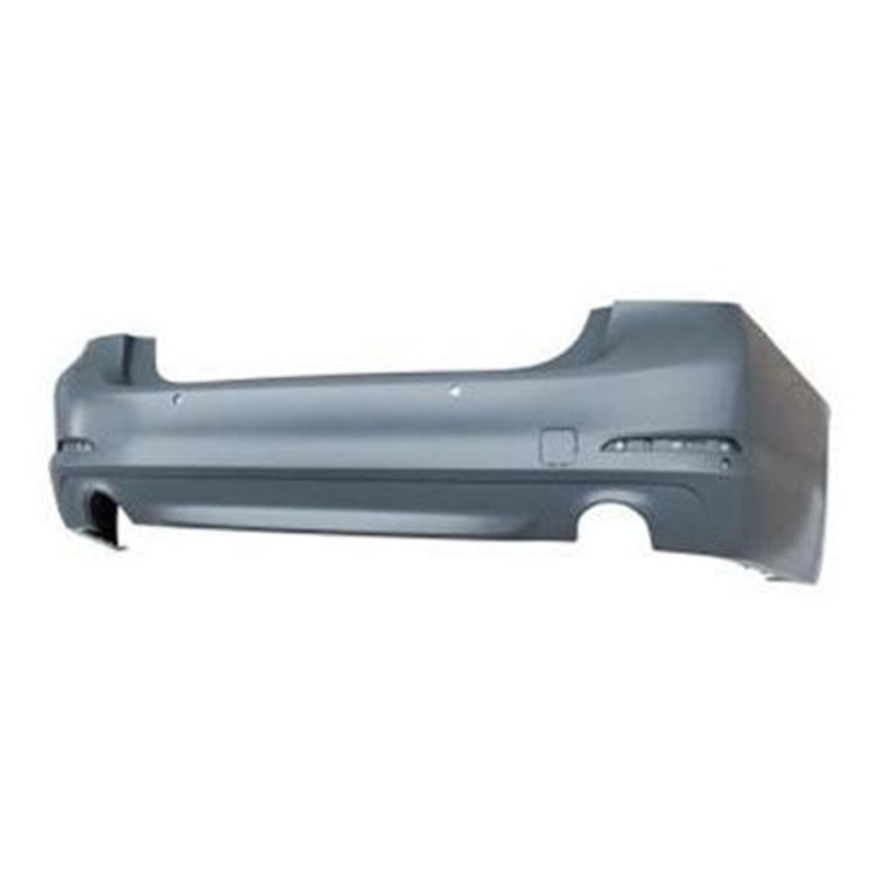 BMW 5 Series Saloon 2017-2020 Rear Bumper With Sensor Holes Round Exhaust Type (SE Models Only) Primed