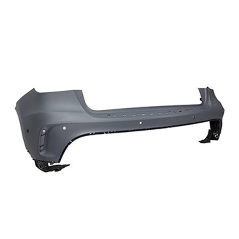 Mercedes GLA Hatchback 2017-2020 Rear Bumper Upper Section With Sensor Holes (AMG & AMG Line Models) Primed