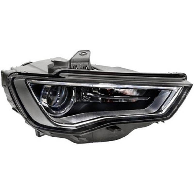 Audi A3 5 Door Hatchback 2012-2016 Headlamp Bi-Xenon With LED Daytime Running Lamp Black Driver Side R