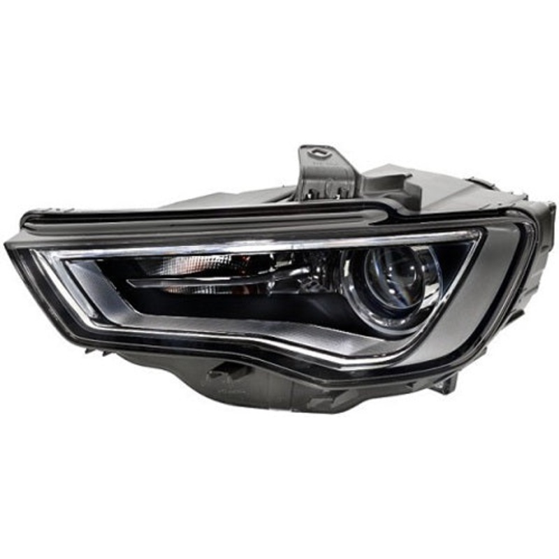 Audi A3 5 Door Hatchback 2012-2016 Headlamp Bi-Xenon With LED Daytime Running Lamp Black Passenger Side L