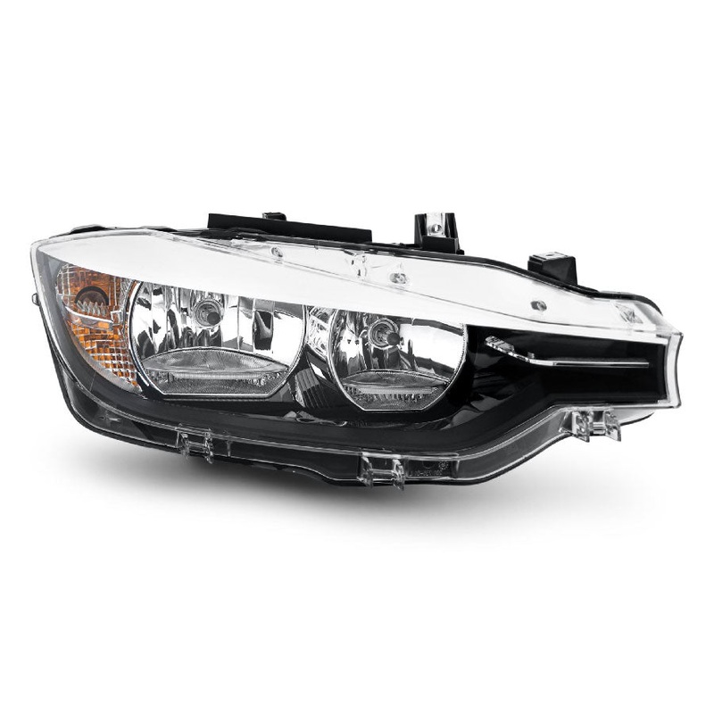 BMW 3 Series 4 Door Saloon 2015-2019 F30 LCI Headlamp Halogen With LED Daytime Running Lamp Driver Side R