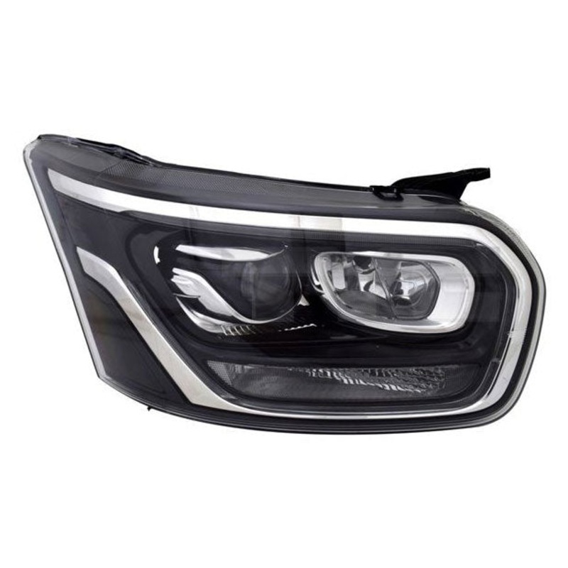 Ford Transit Van 2014-2019 MK8 Headlamp Xenon Type With LED Daytime Running Lamp Black Driver Side R