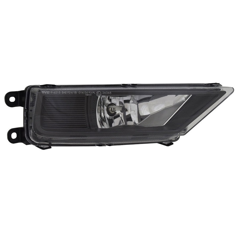 Volkswagen Tiguan Allspace Estate 2022-2024 Fog Lamp Halogen H8 Type With Static Cornering Lamp Black Driver Side R