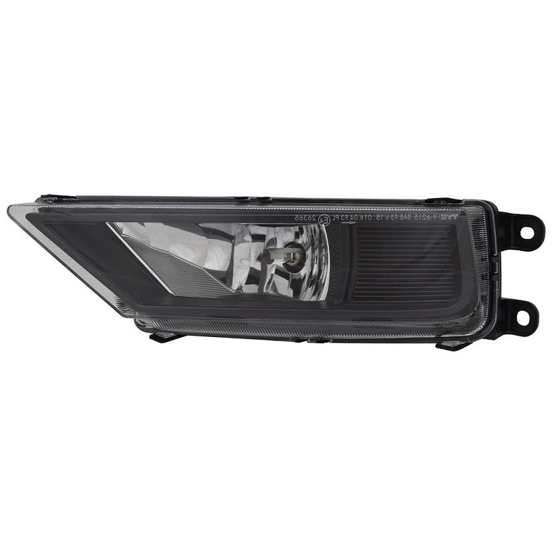 Volkswagen Tiguan Allspace Estate 2022-2024 Fog Lamp Halogen H8 Type With Static Cornering Lamp Black Passenger Side L