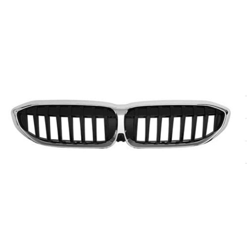 BMW 3 Series 4 Door Saloon 2019-2023 Front Grille Chrome and Black (Fits Luxury Models Only)