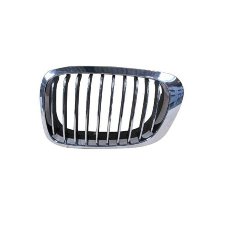 BMW 3 Series Coupe 1998-2003 Front Grille With Black and Chrome Slats and and Chrome Surround Passenger Side L