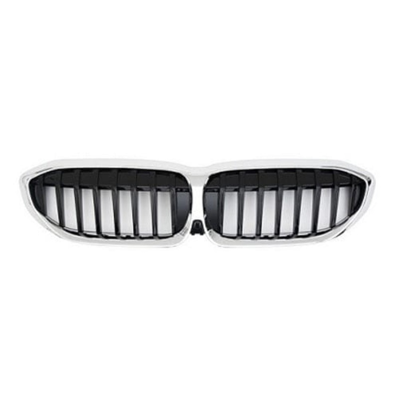 BMW 3 Series Estate 2019-2023 Front Grille (Fits M-Sport Models) Chrome and Gloss Black